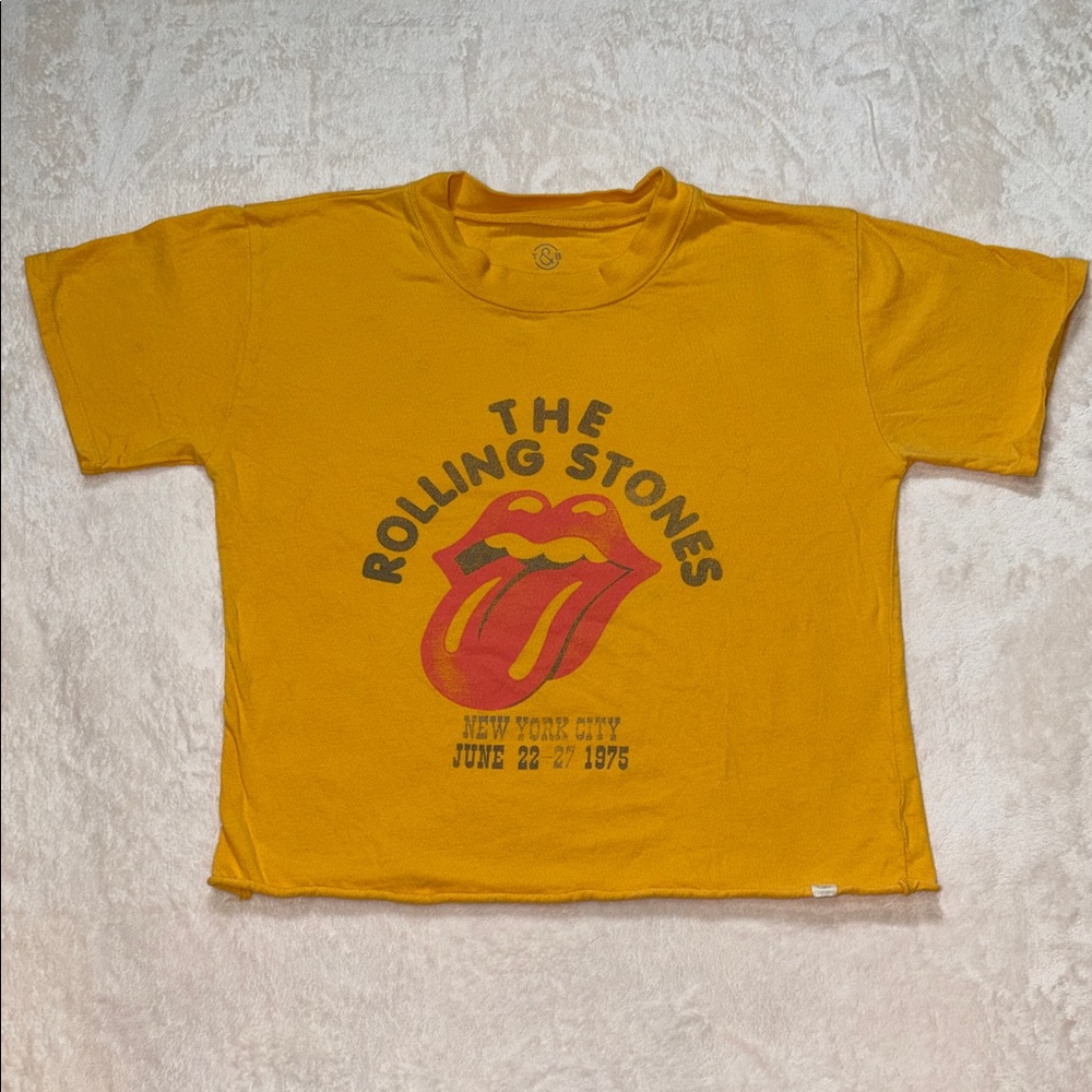 The Rolling Stones Youth XL 14/16 Nordstrom Treasure & Bond T-Shirt Yellow Agate
